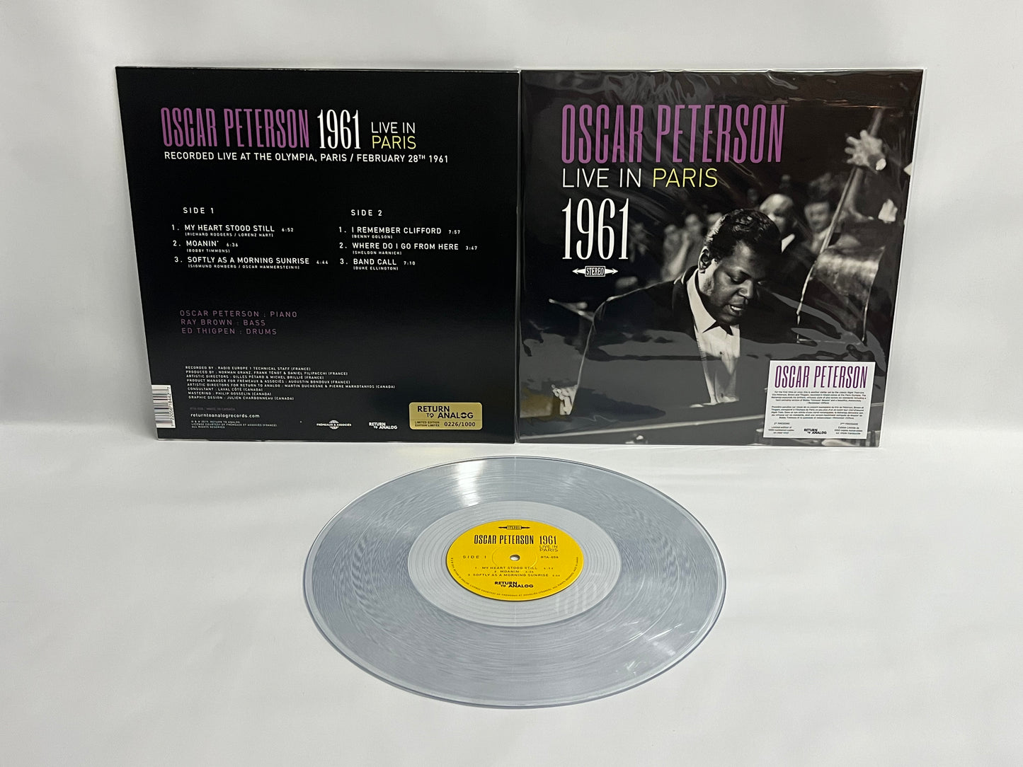 Oscar Peterson - Live In Paris 1961 (2e pressage - Vinyle transparent)