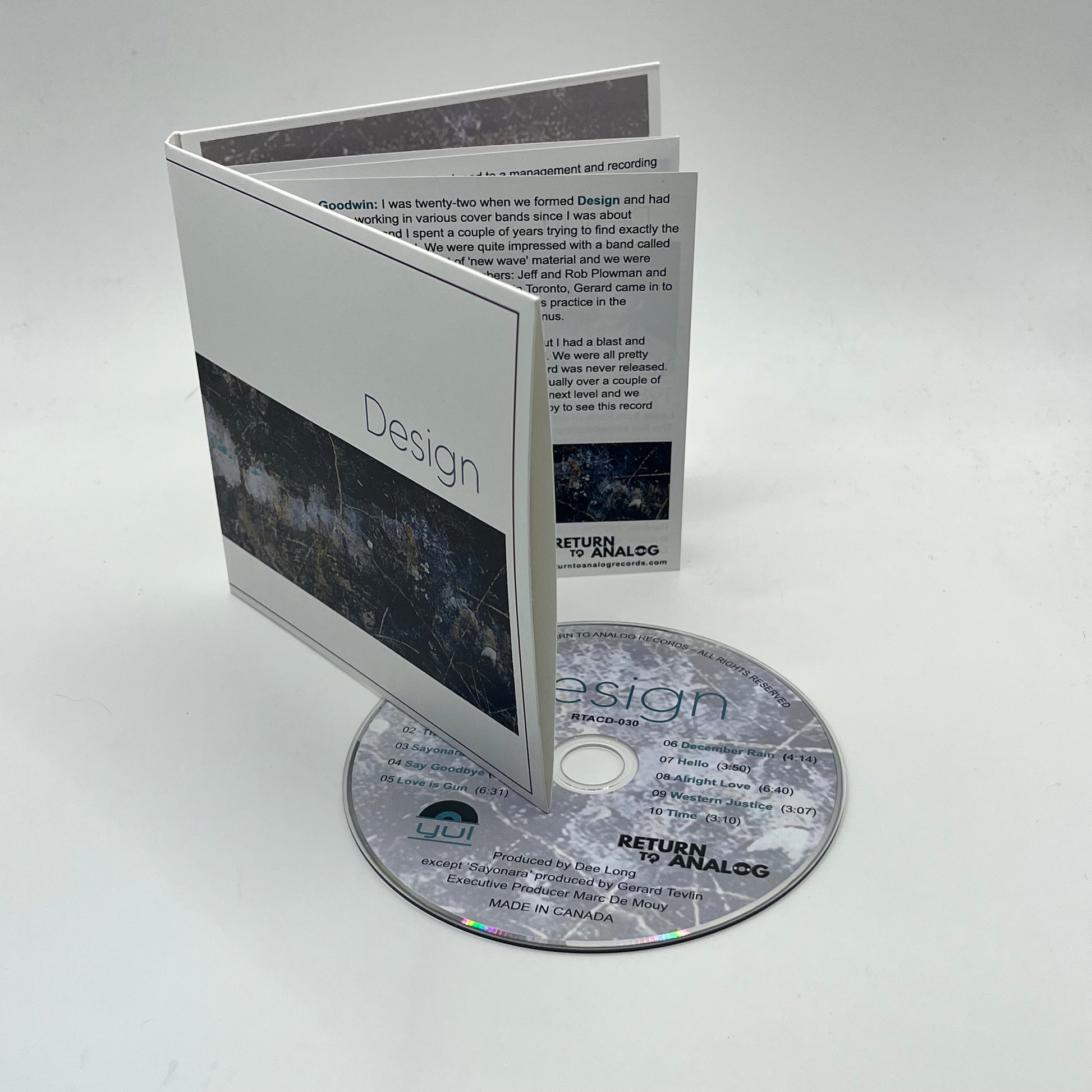 Backlight Design Cd Design- Design CD – Return To Analog Records