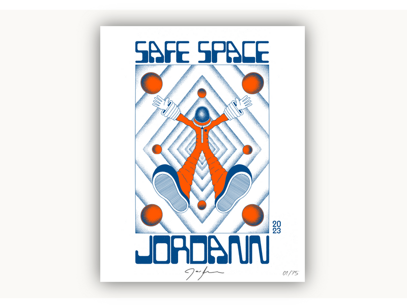 Jordann - Safe Space White Print (Limité à 75 exemplaires)